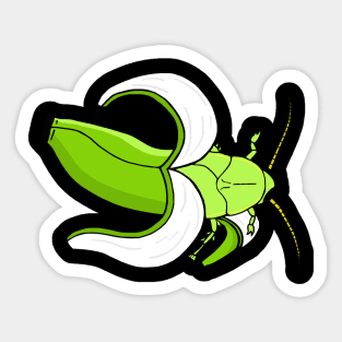 Green banana banana roach Sticker